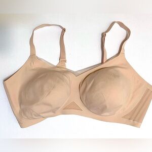 Honeylove Crossover Bra white/nude 44 E/F (DD /DDD) NWOT